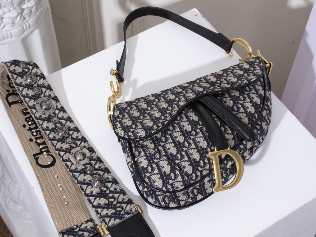 Dior Oblique Monogram Saddle Bag