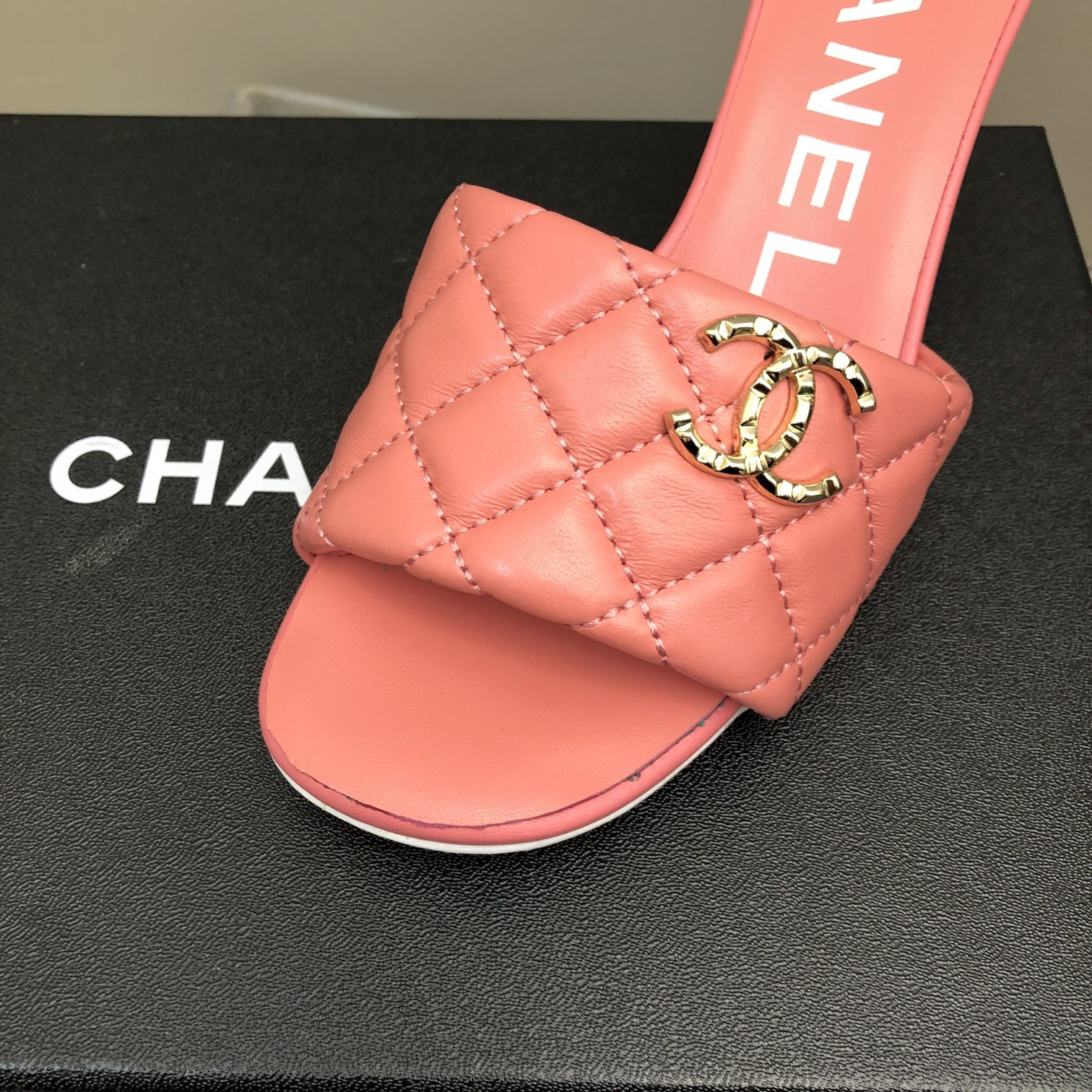 Chanel Lambskin Small Heeled Loafer Slippers