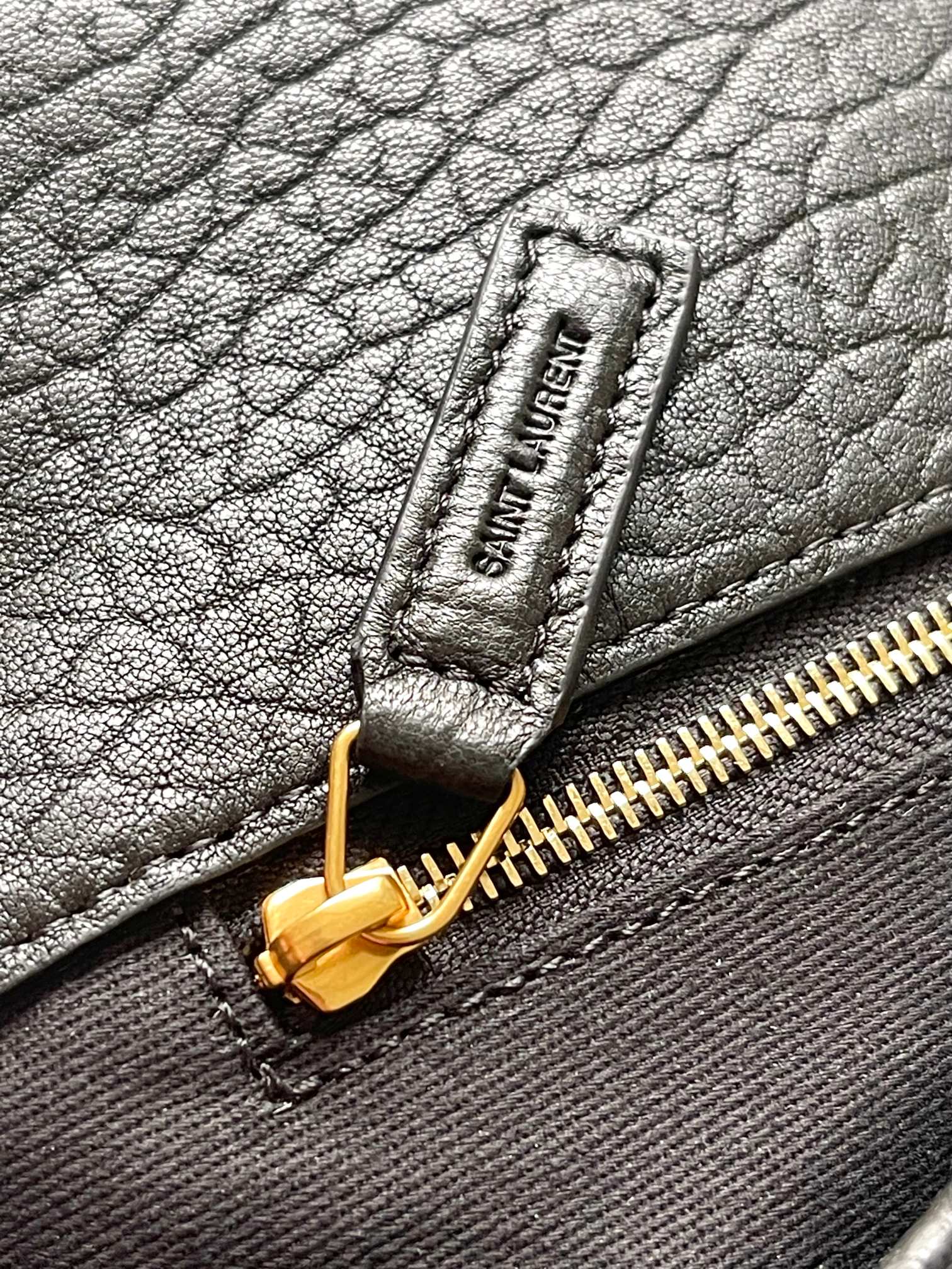 Saint Laurent CALYPSO Elephant-Grain Lambskin Chain Bag