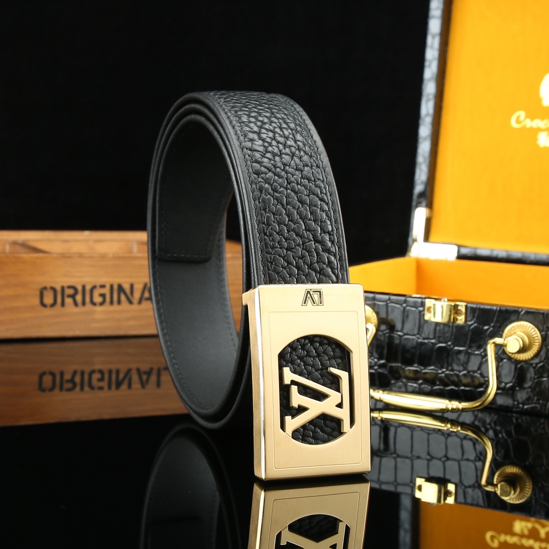 LV Leather Luxury Belt