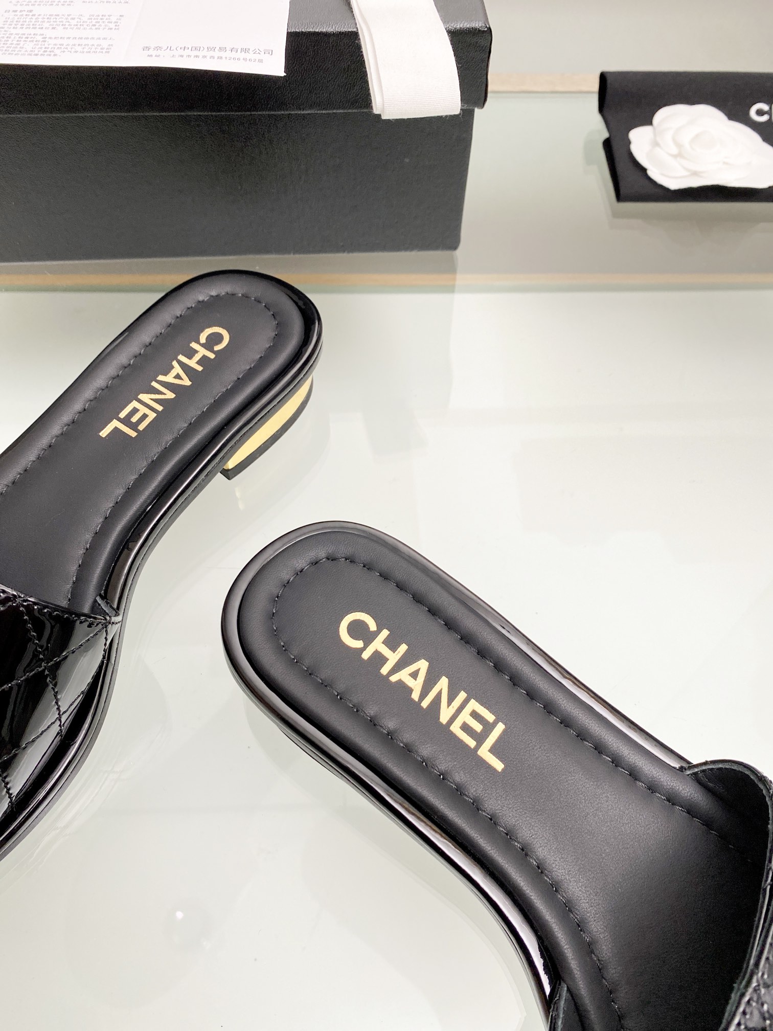 CHANEL Lambskin Slippers