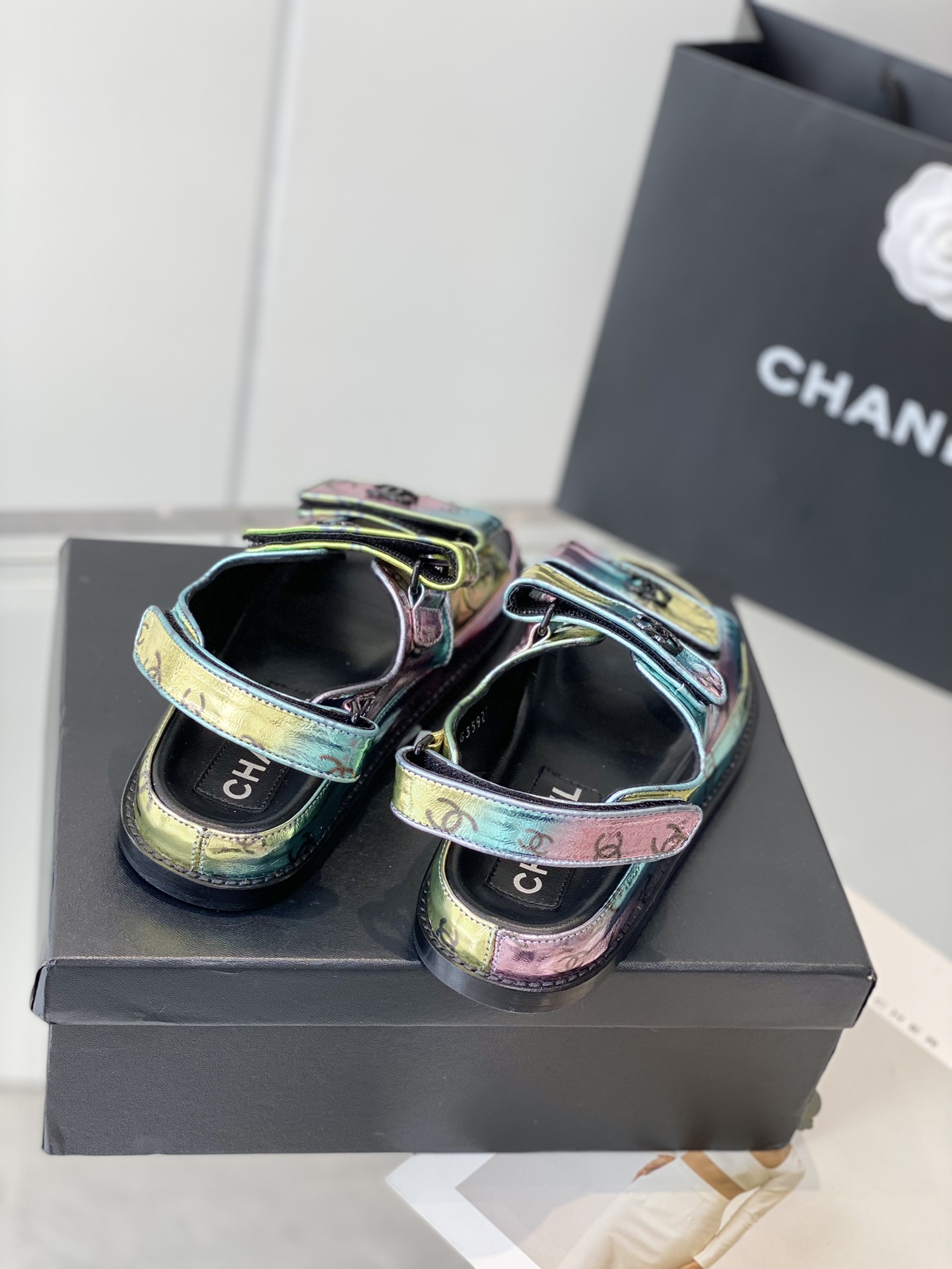 Chanel Velcro sandals