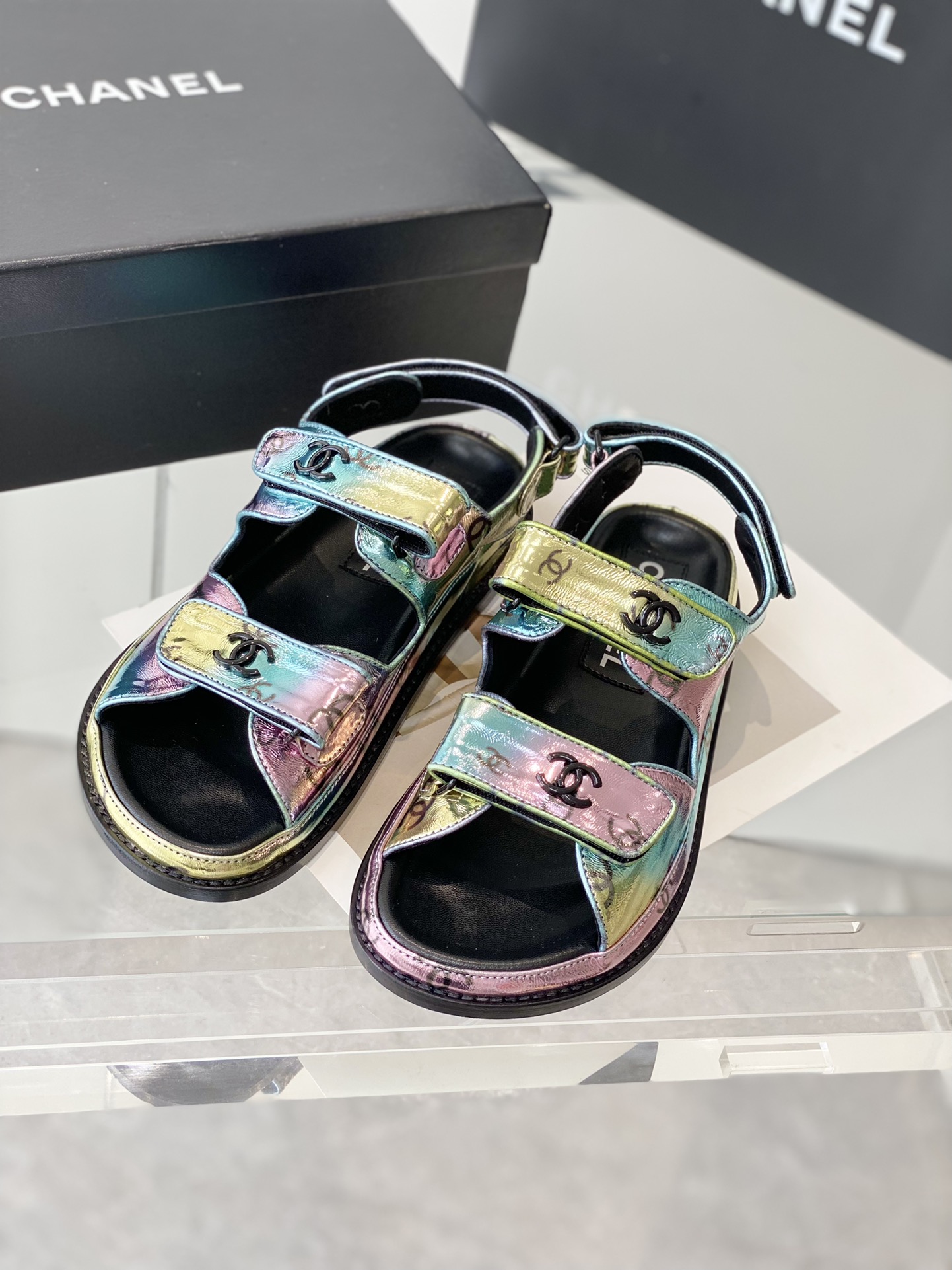 Chanel Velcro sandals