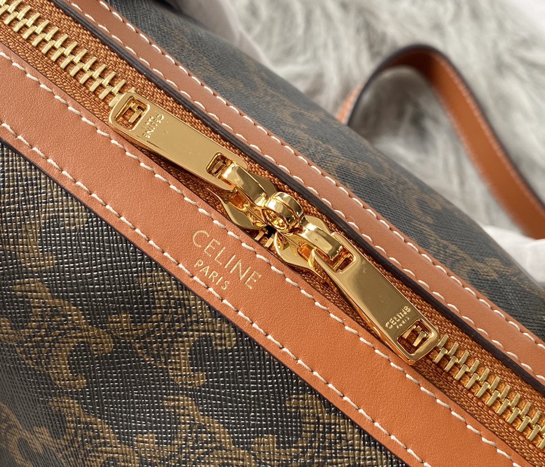 Original big brand luxury goods 1:1 high-end quality top qualityceline* TRIOMPHE old flower Boston / pillow bagOriginal big brand luxury goods 1:1 high-end quality top original size copy