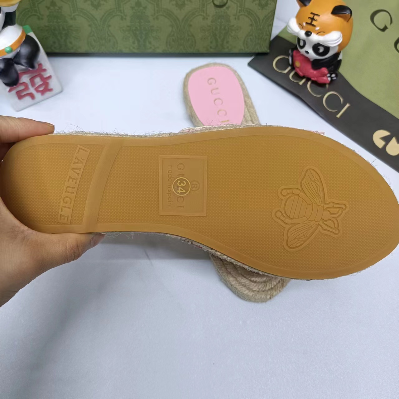 Gucci Weaved Flat Slippers