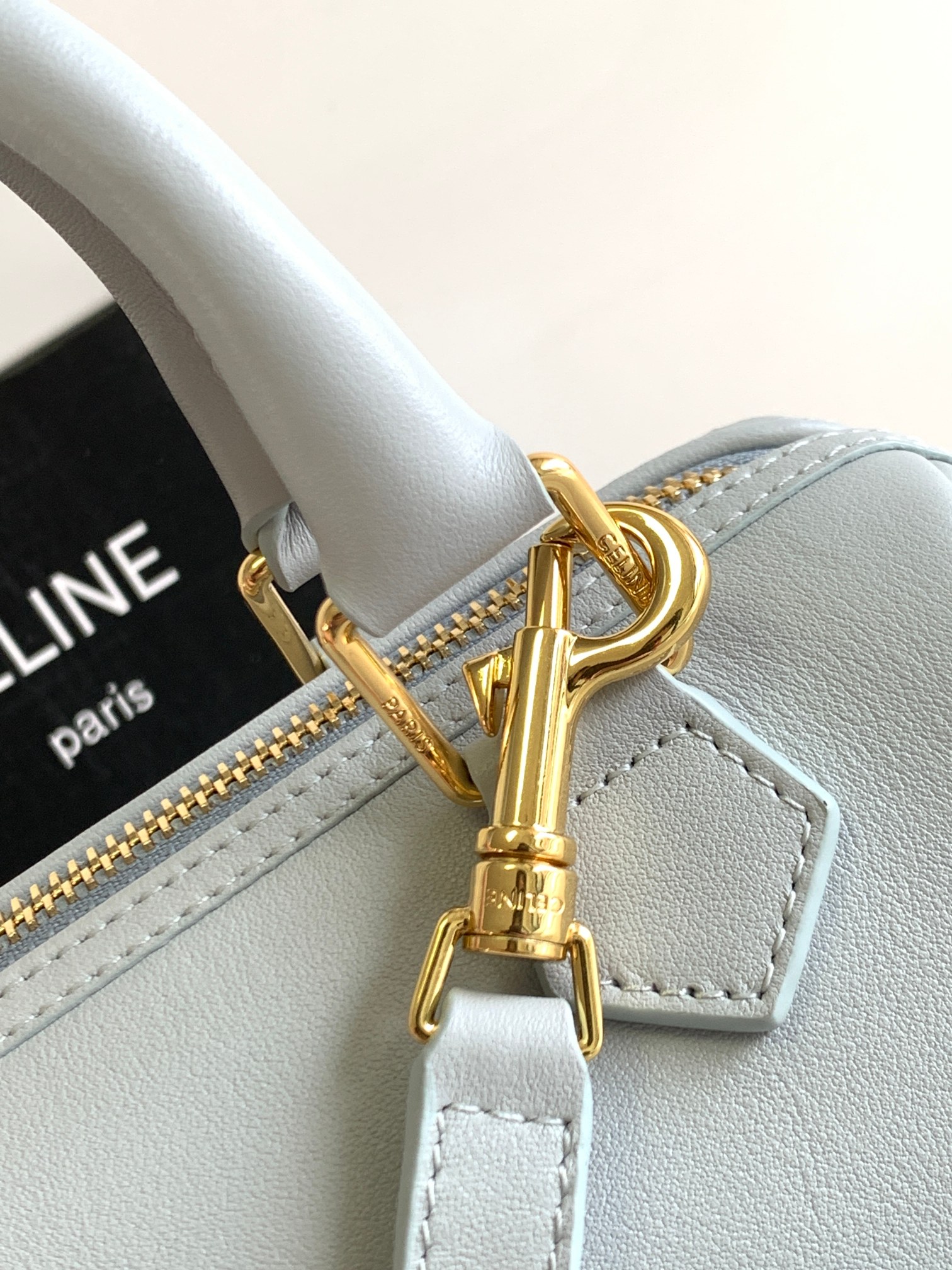 Original big brand luxury goods 1:1 high-end quality top qualityCELIN CUIR TRIOMBE small smooth calf leather Boston bagOriginal big brand luxury goods 1:1 high-end quality top original size copy