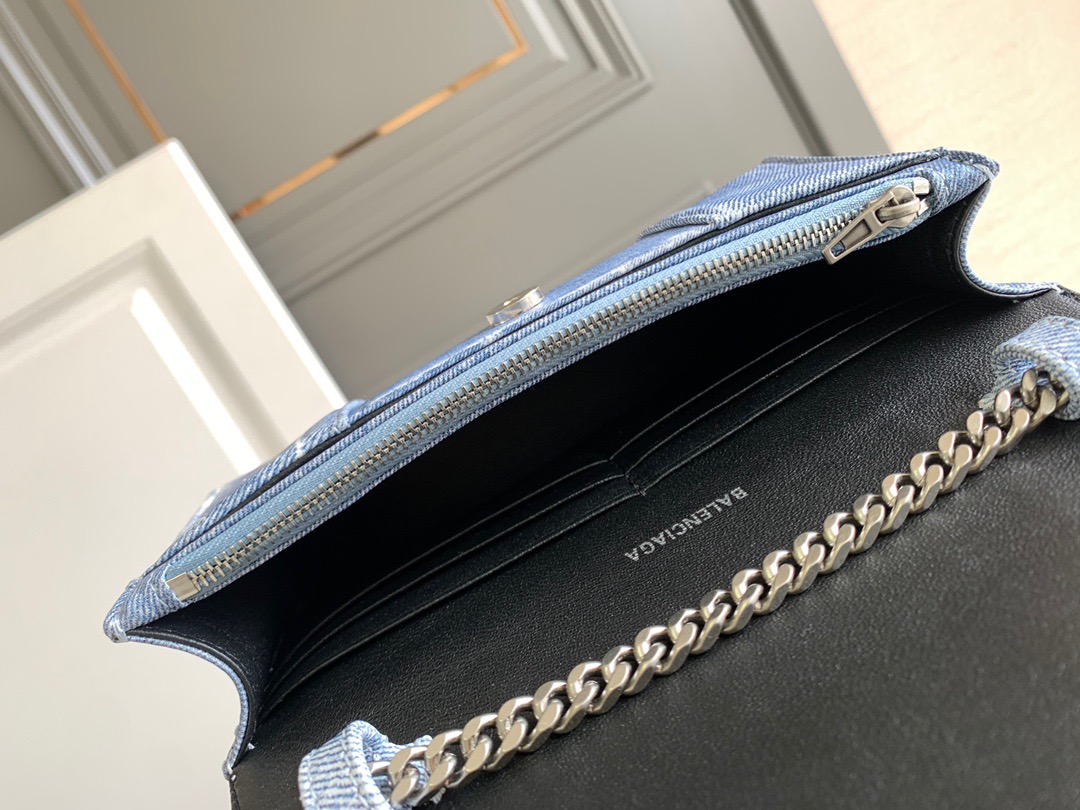 Balenciaga Denim Chain Bag