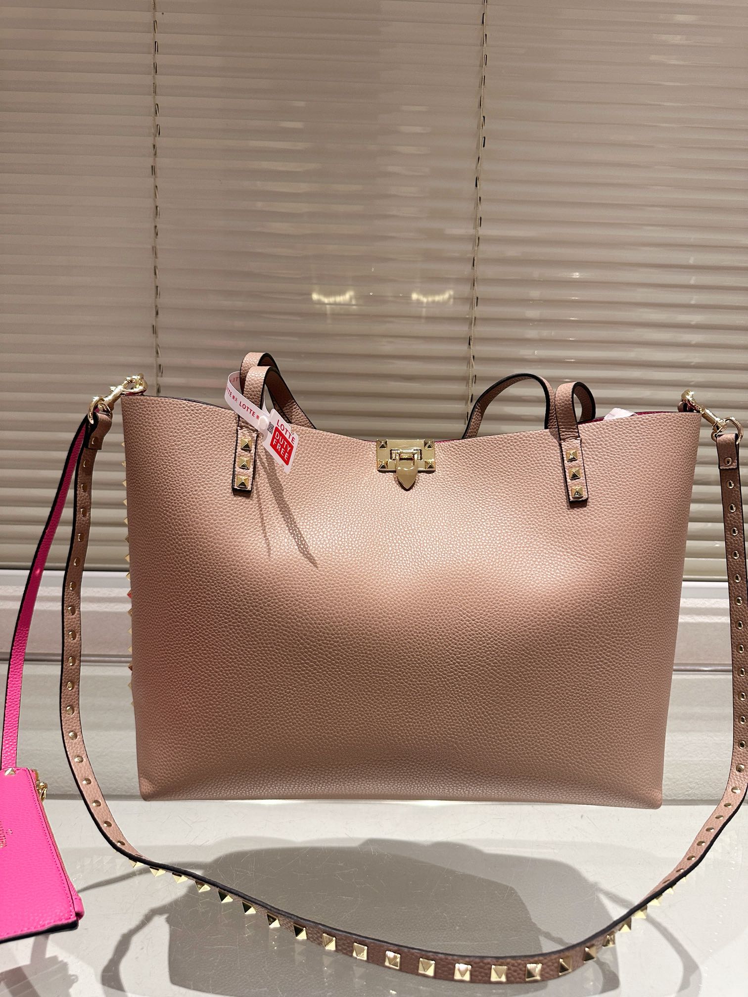 Valentino Leather Large Tote Bag