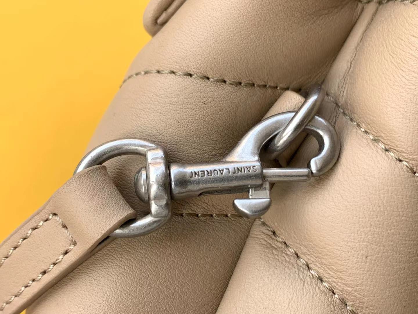 Saint Laurent Paris Beige-Brown Leather Women's Crossbody Bag