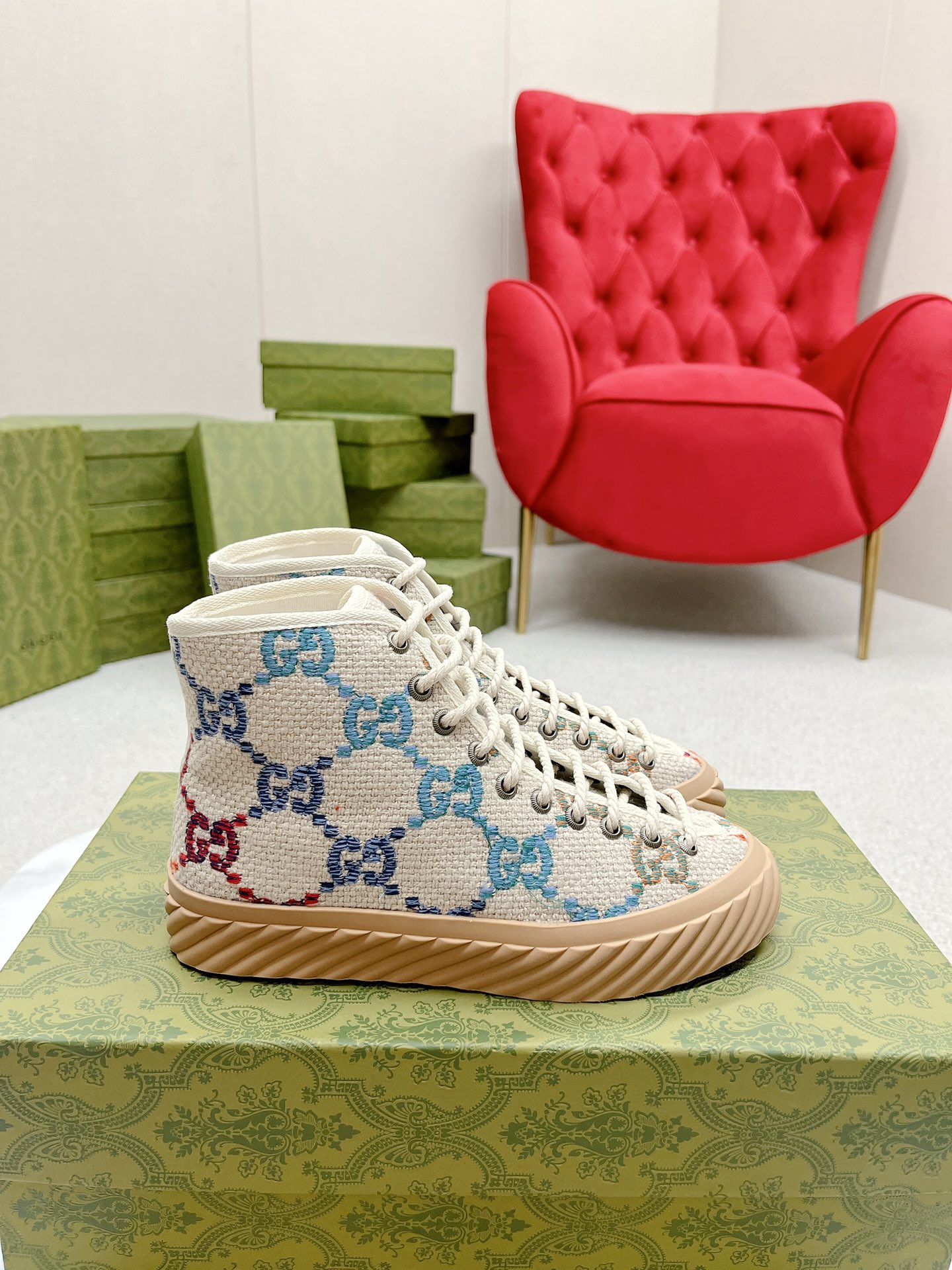 Gucci Classic Leather Sneakers/Flat Shoes