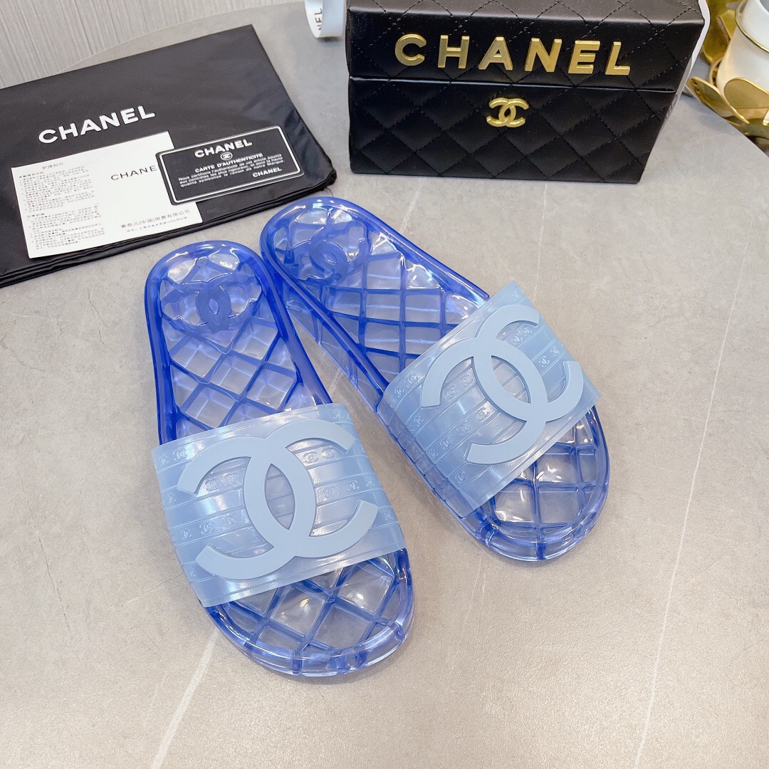 Chanel Crystal Couple Slippers