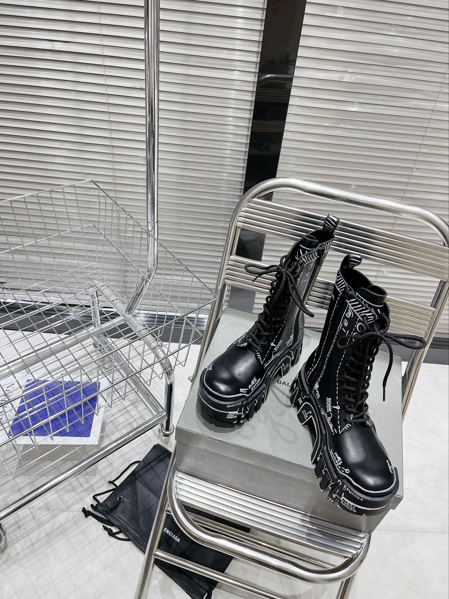 Balenciaga Printed Bulldozer Boots（8CM）