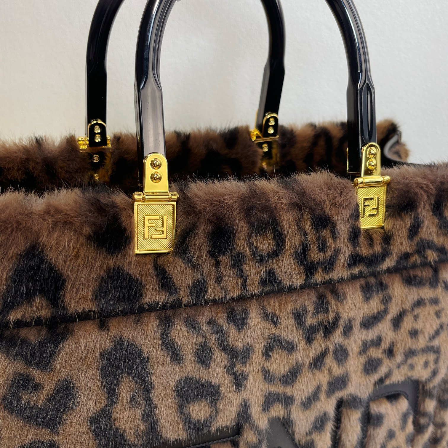 Fendi Mink Silk Tote Handbag