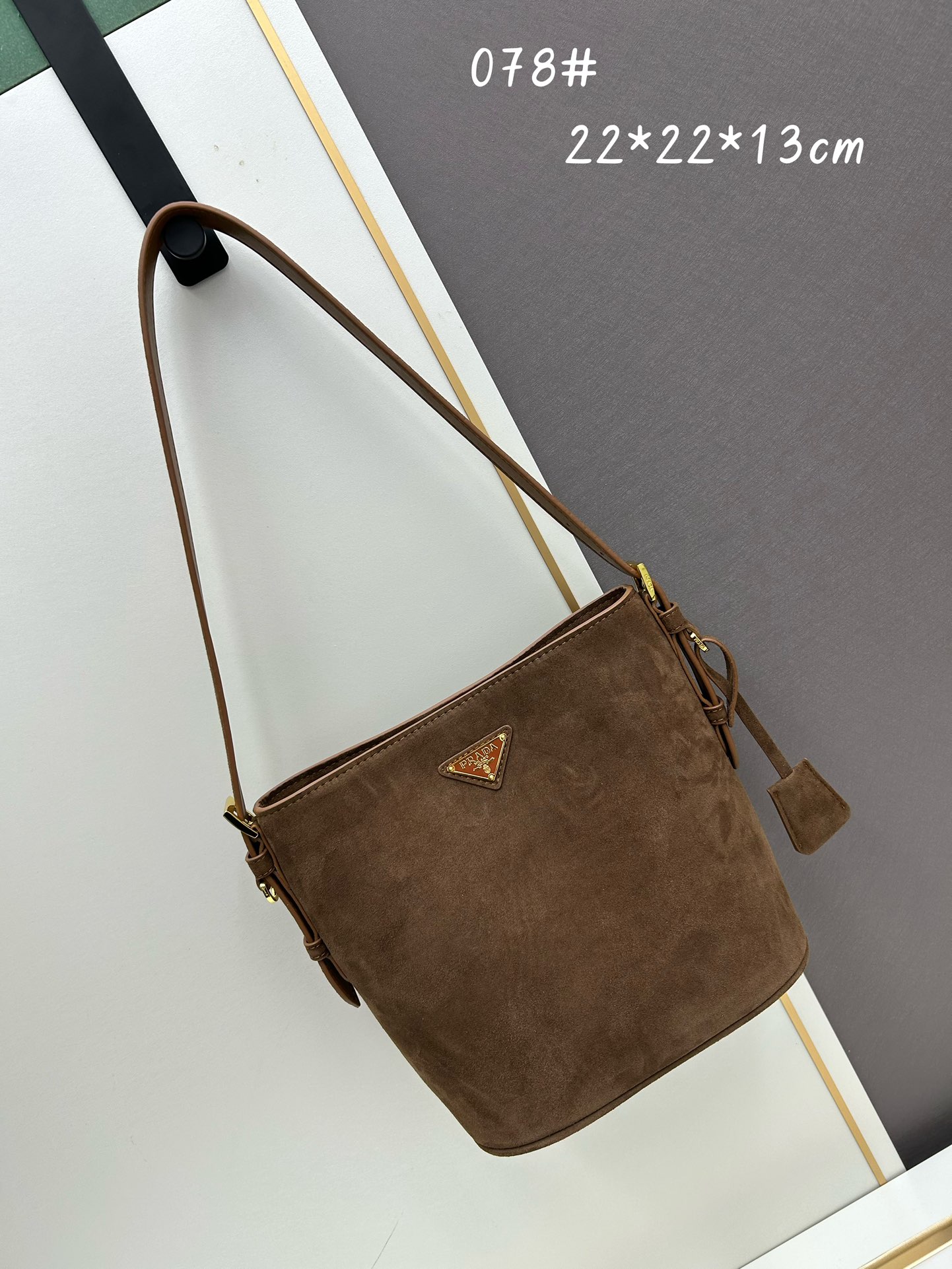 Prada Suede Bucket Bag & Underarm Bag
