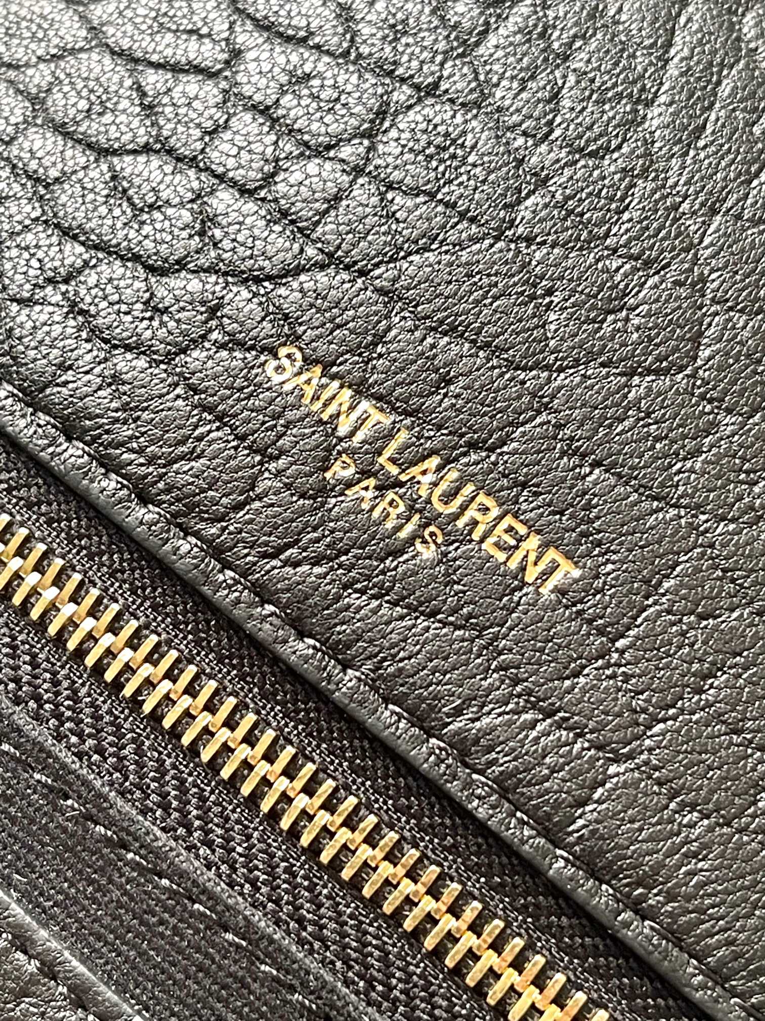 Saint Laurent CALYPSO Elephant-Grain Lambskin Chain Bag