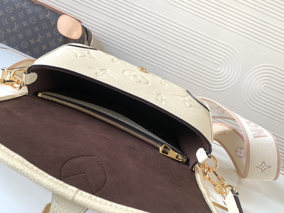 LV Diane Embossed Leather Handbag