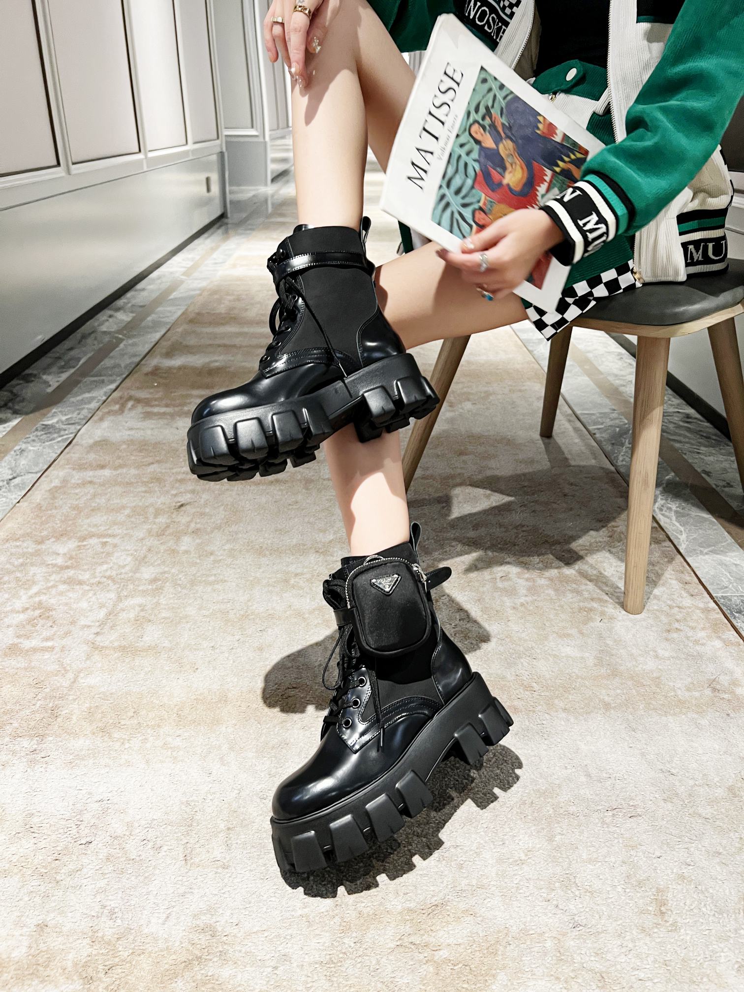 Monolith Leather and Re-Nylon Boots (with Pouch)