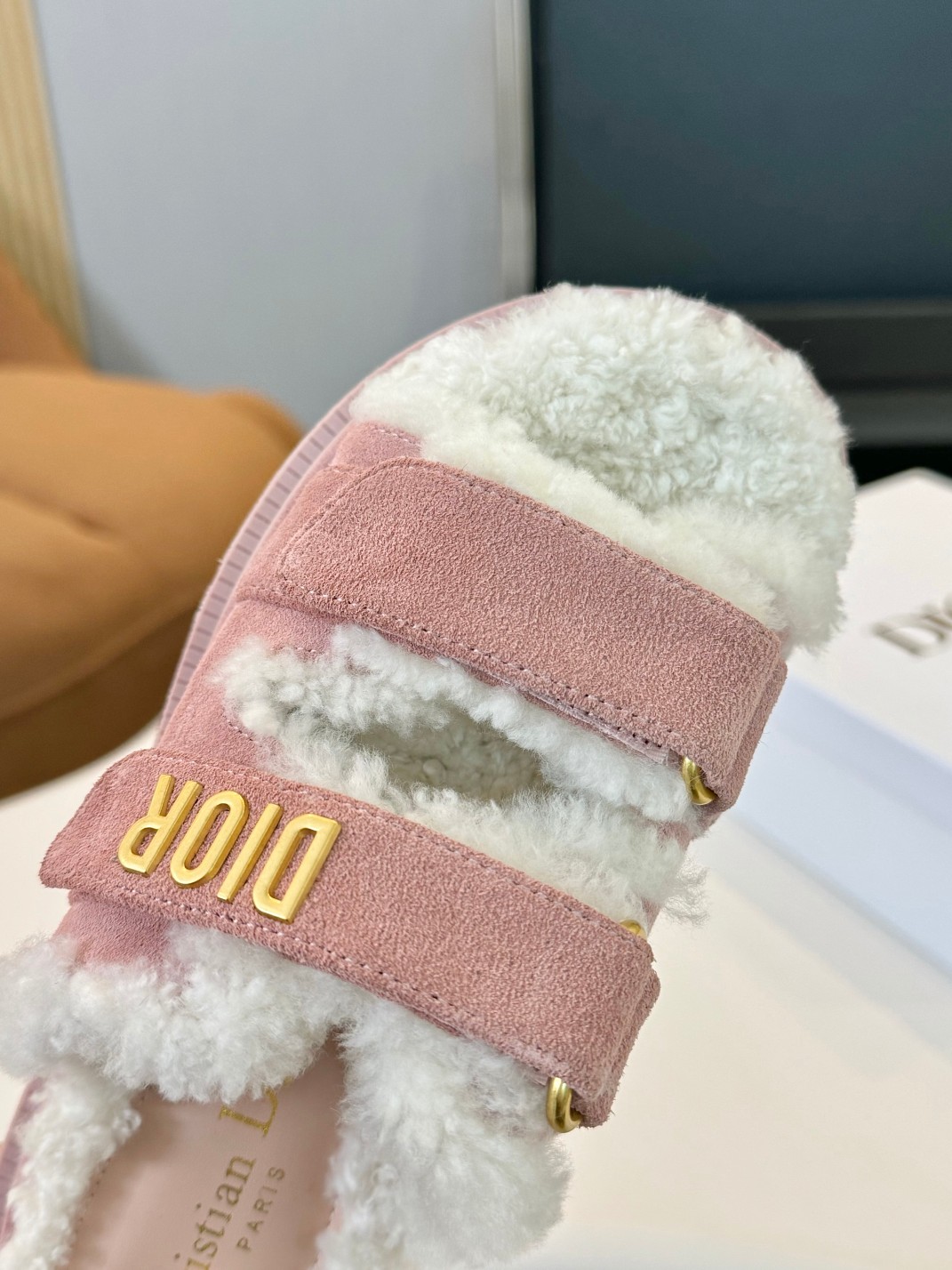 DIOR Act Autumn-Winter Wool Slide Sandals