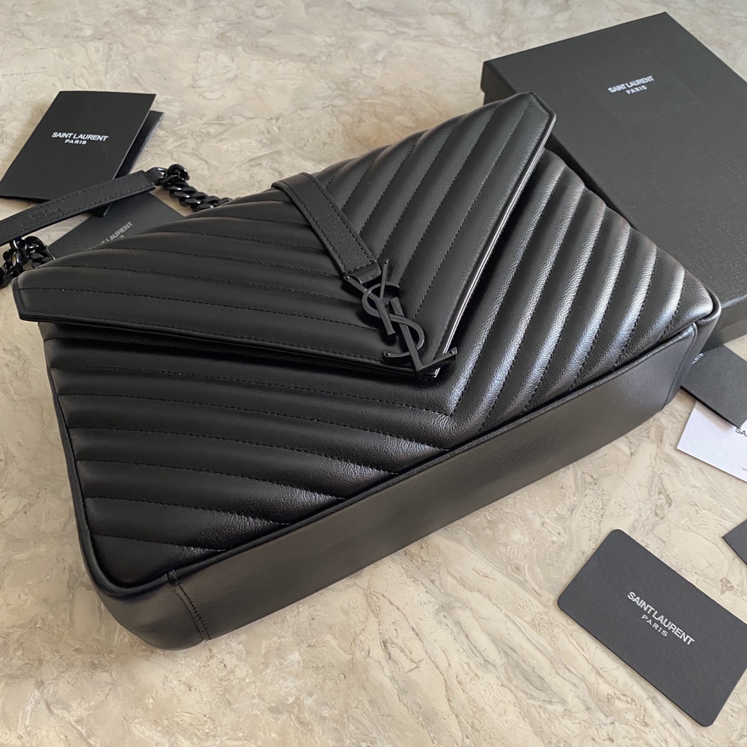 Saint Laurent Classic Leather Twill Handbag