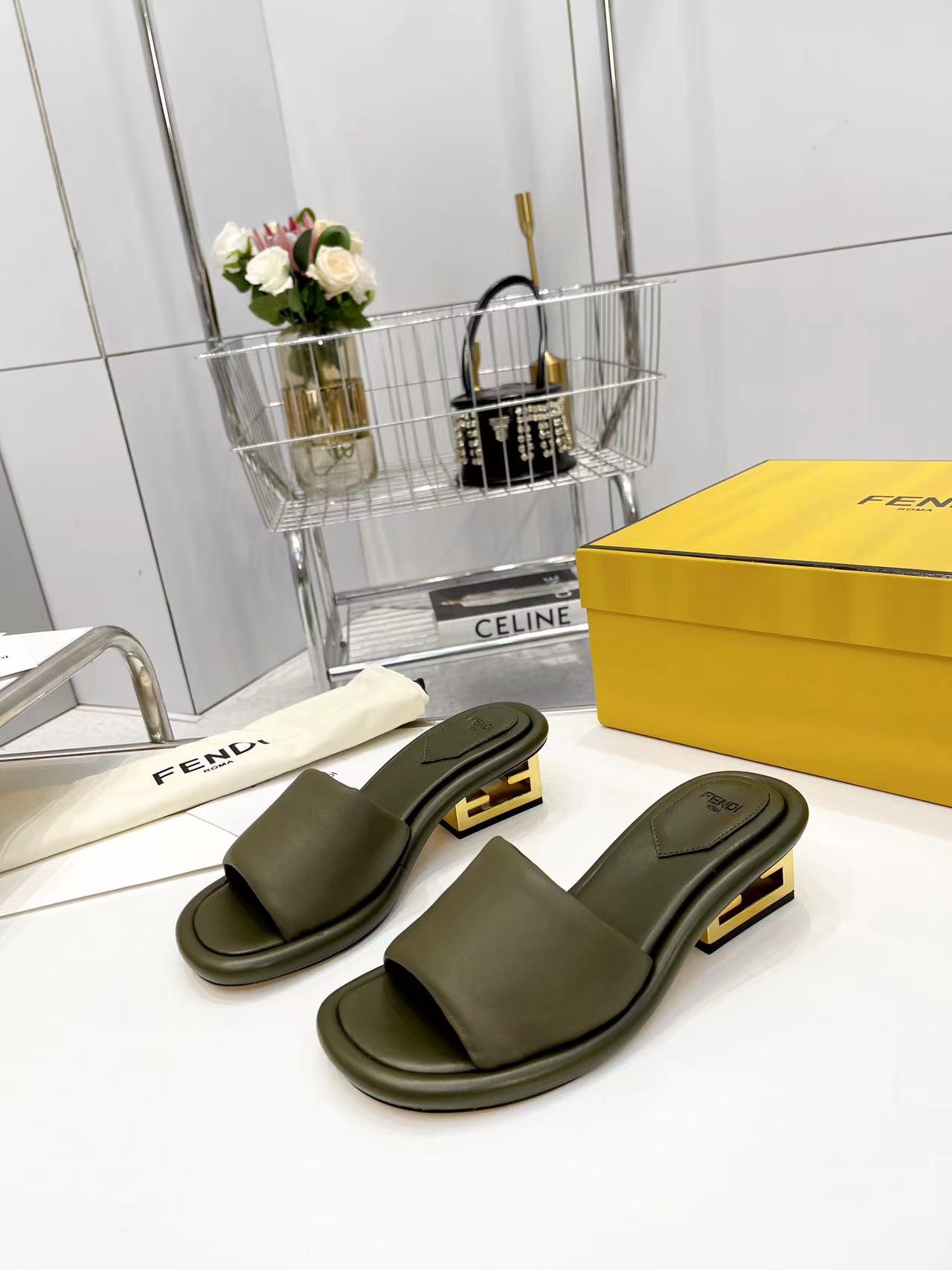 FENDI Water Platform Slippers