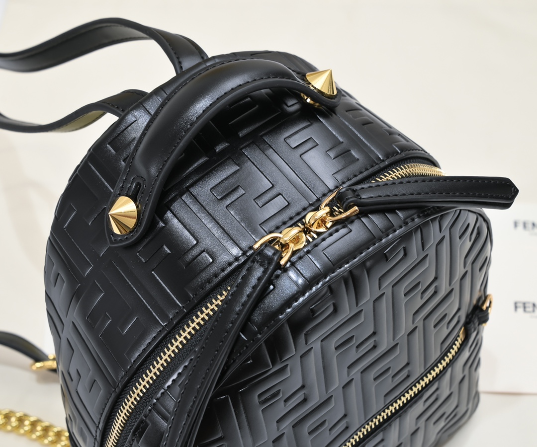 Fendi Leather Chain Backpack
