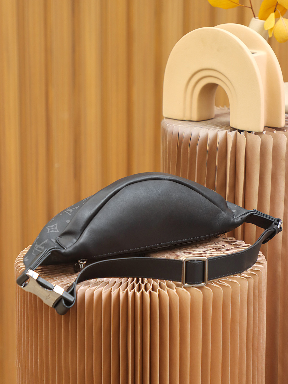 LV Black Monogram Waist Bag