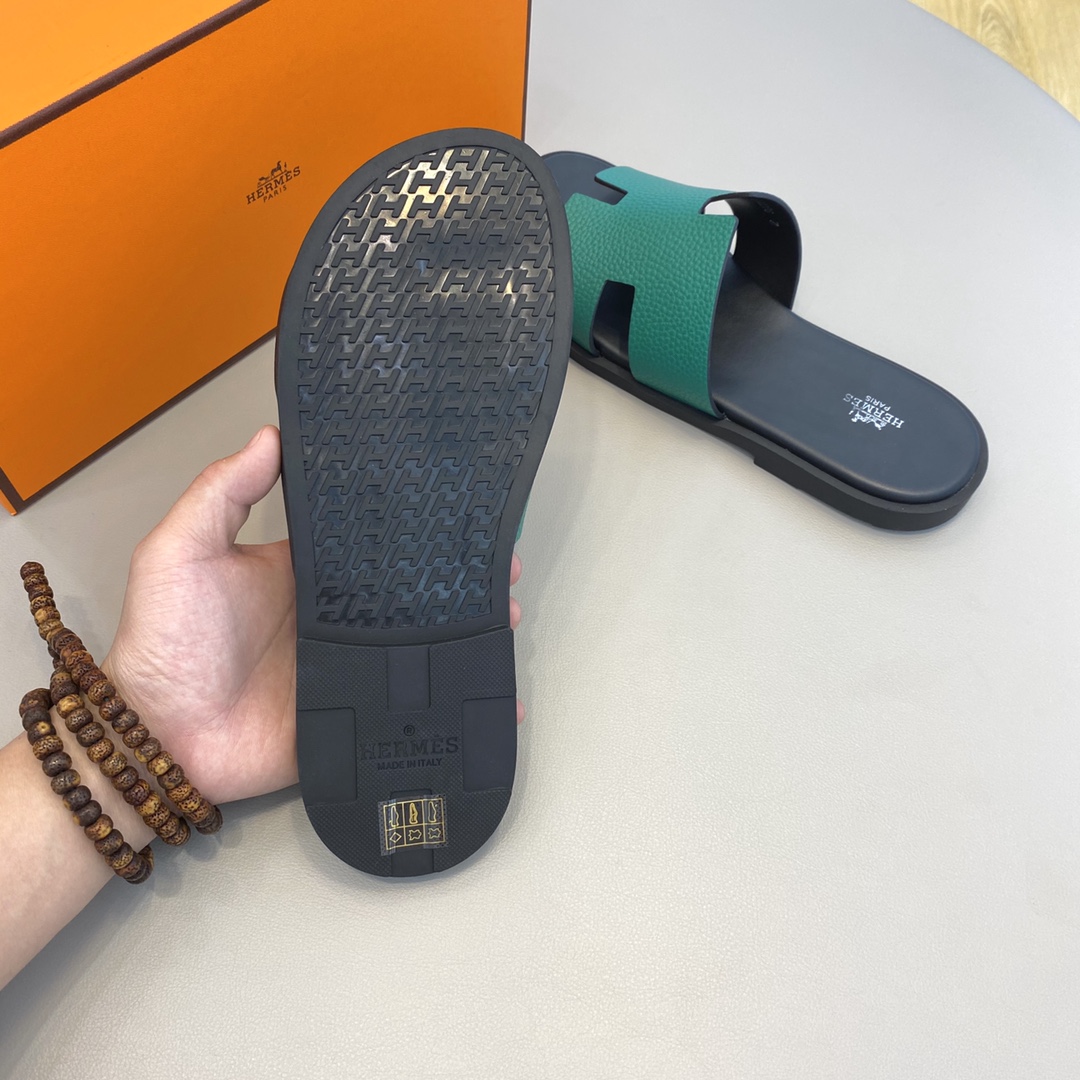 Hermès Classic H Logo Slip-On Sandals