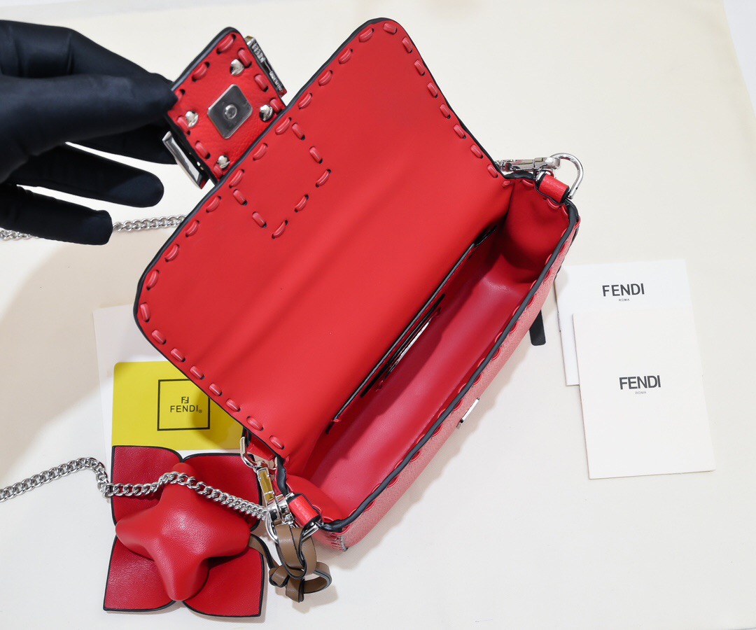 Fendi Cuoio Romano First-Layer Cowhide Flap Bag