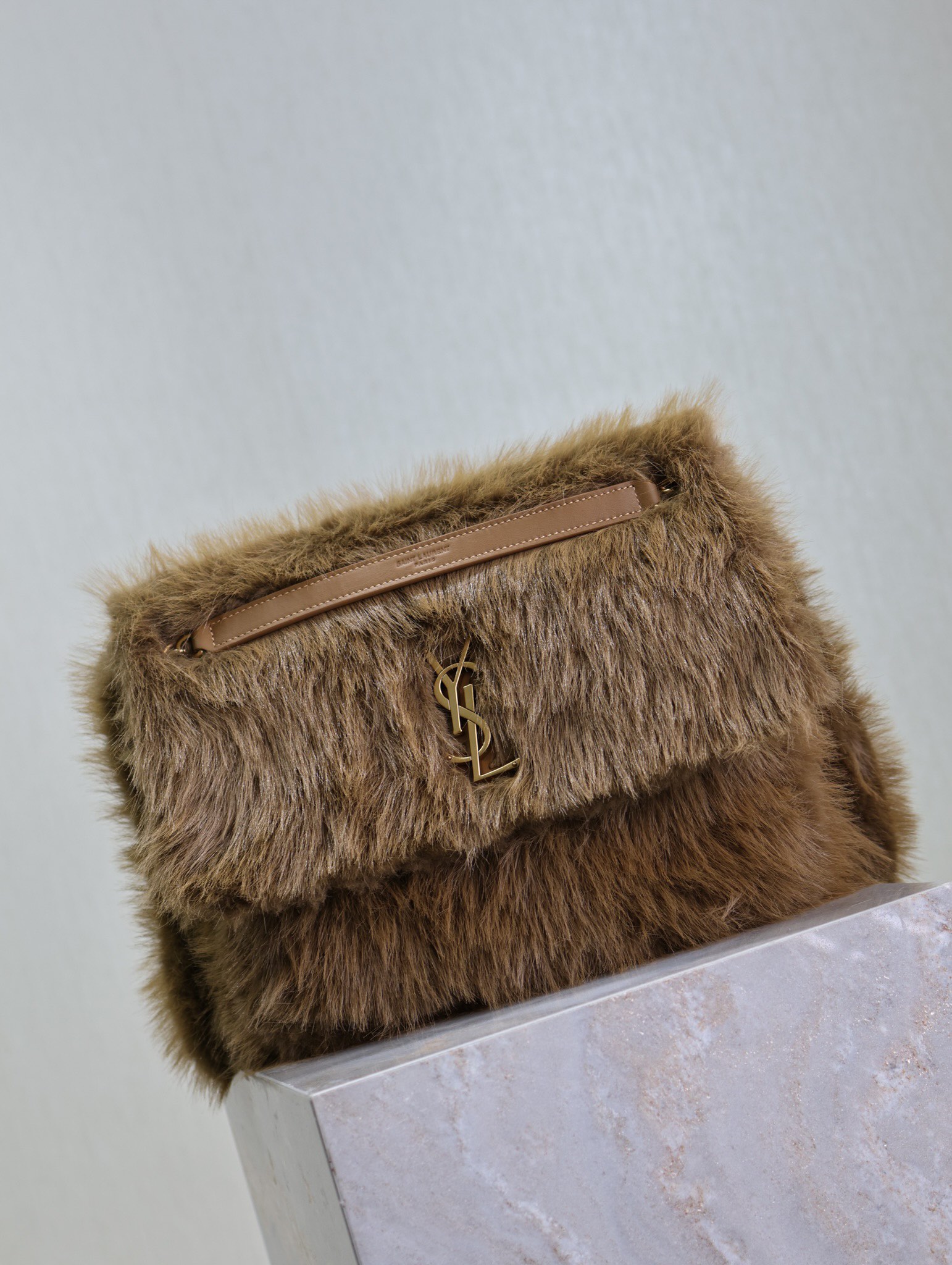Saint Laurent Niki Bag in Rabbit Fur