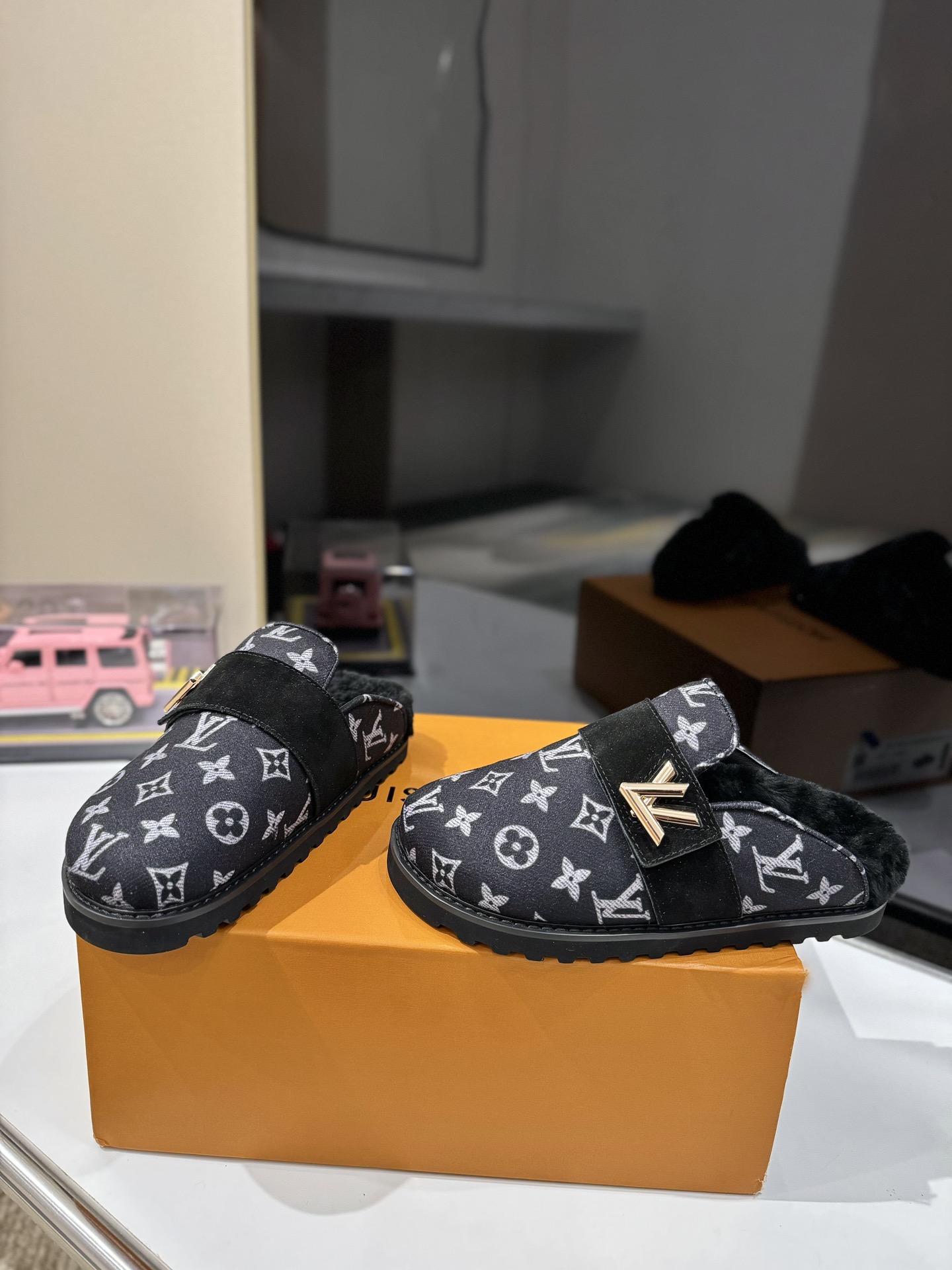 LV Wool Mule Shoes