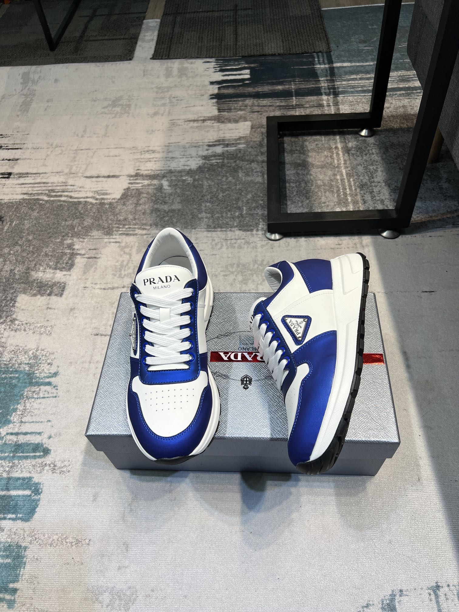Prada Leather Minimalist Sneakers