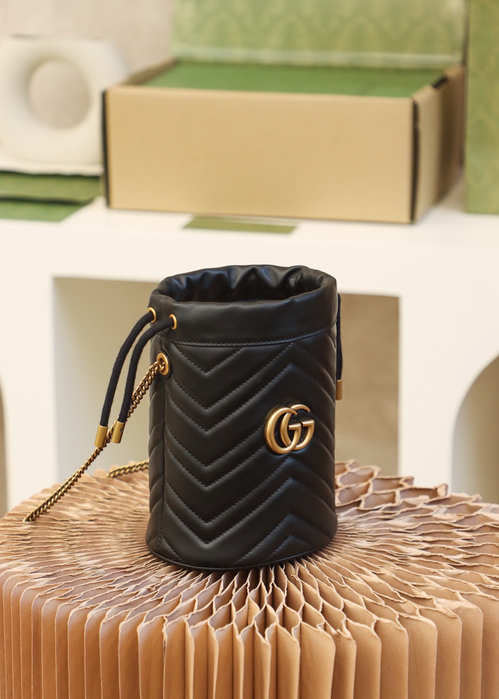 Gucci Lambskin Bucket Bag