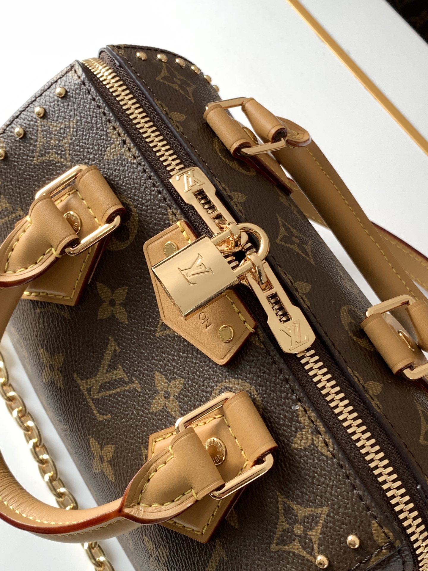 LV Speedy Trunk Leather Handbag