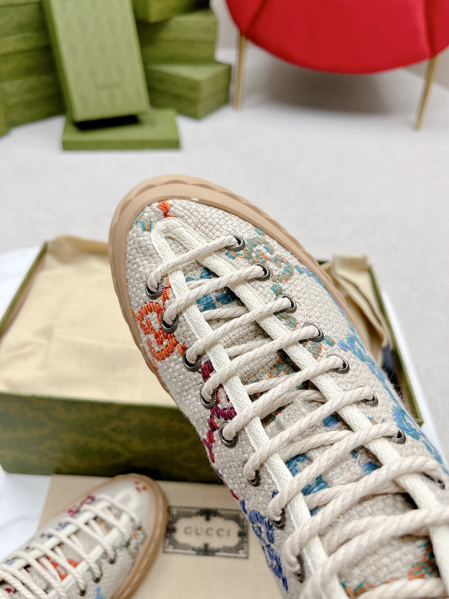 Gucci Classic Leather Sneakers/Flat Shoes