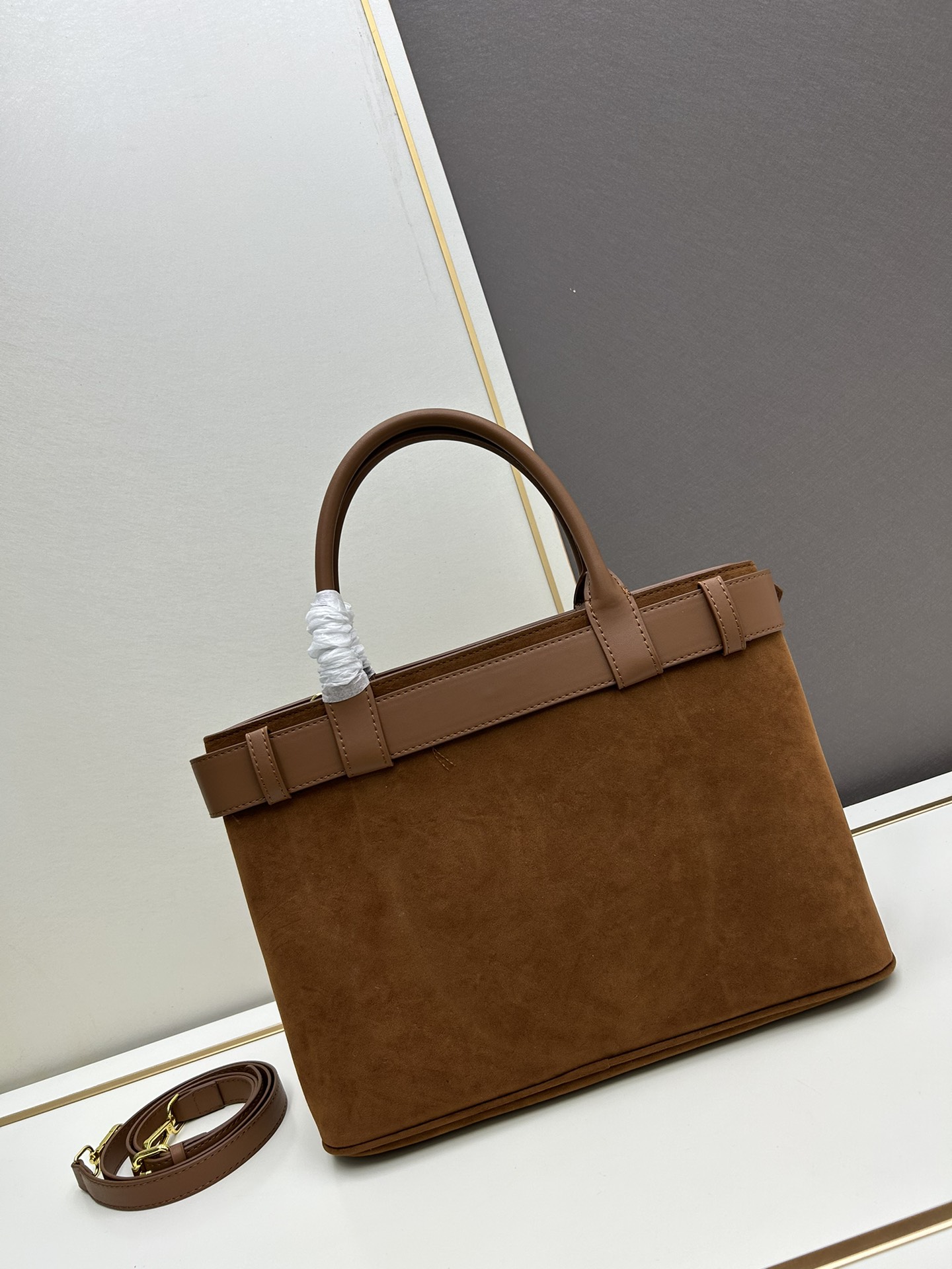 Prada DoubleBag Medium Suede Handbag