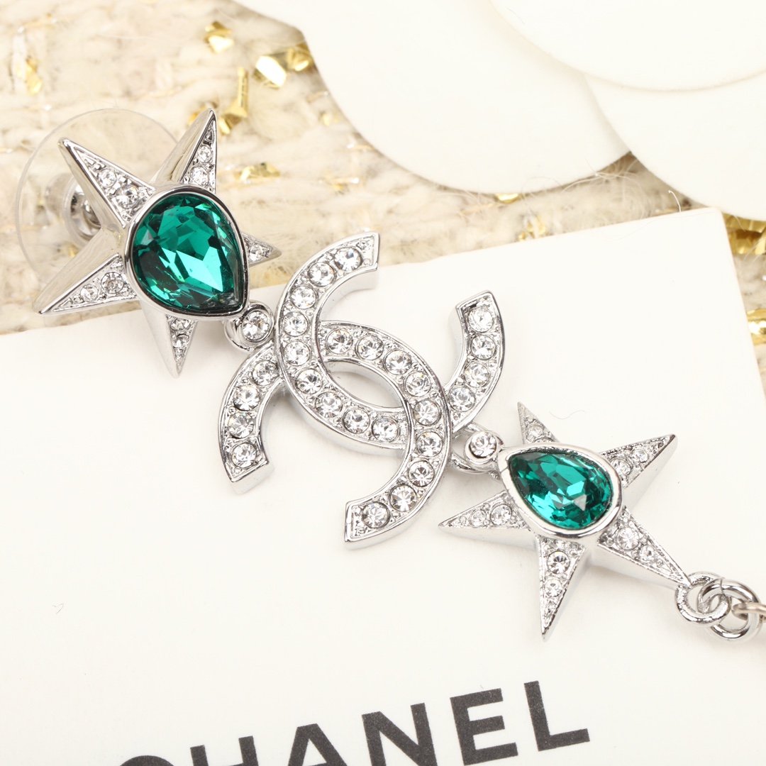 Chanel Gemstone and Pearl Earrings