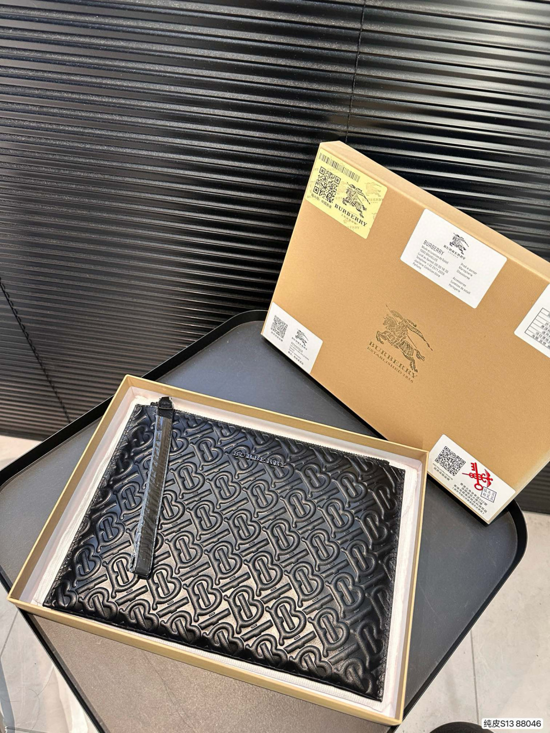 Burberry Leather Clutch Bag