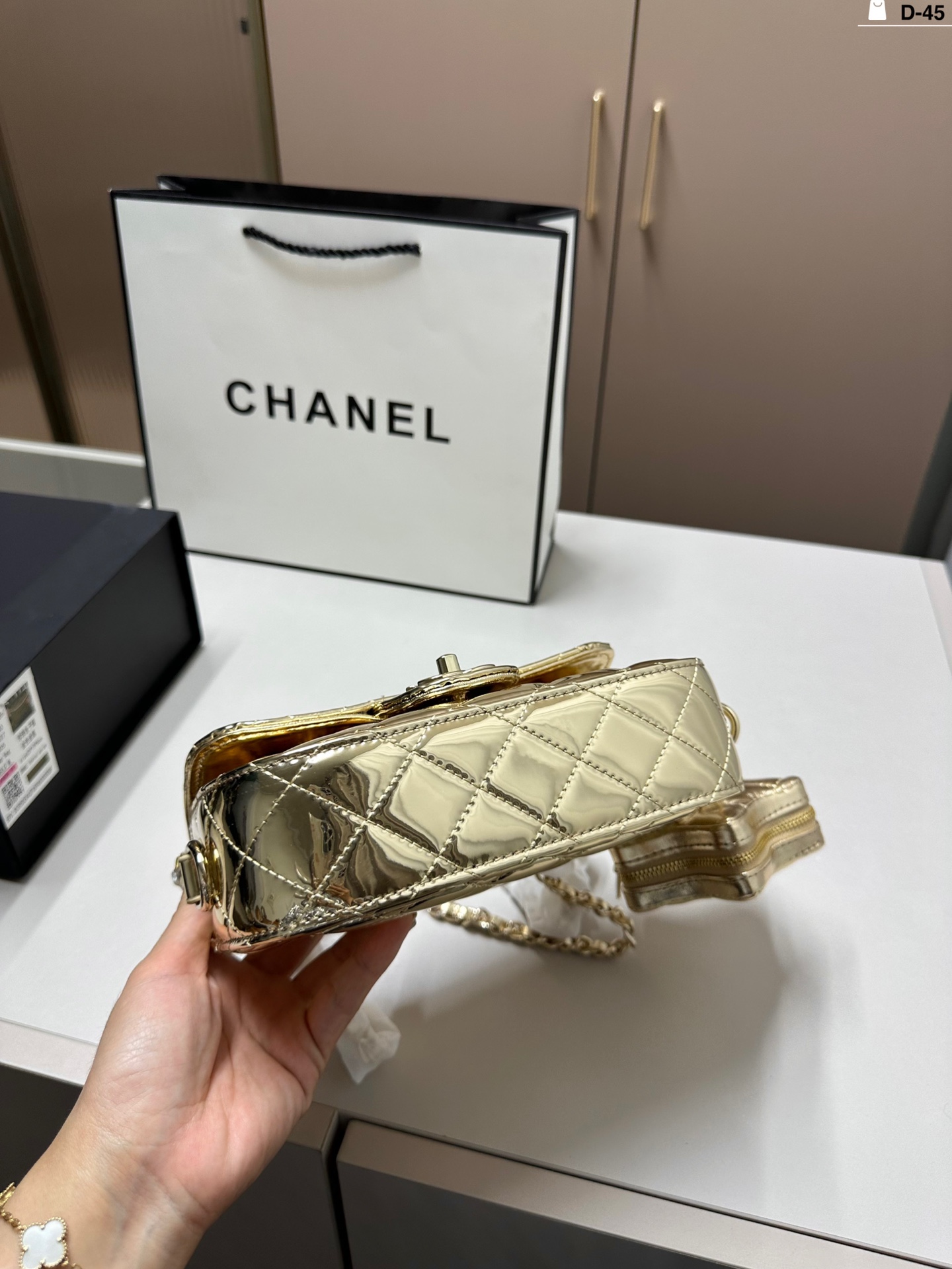 Chanel Patent Leather Chain Bag