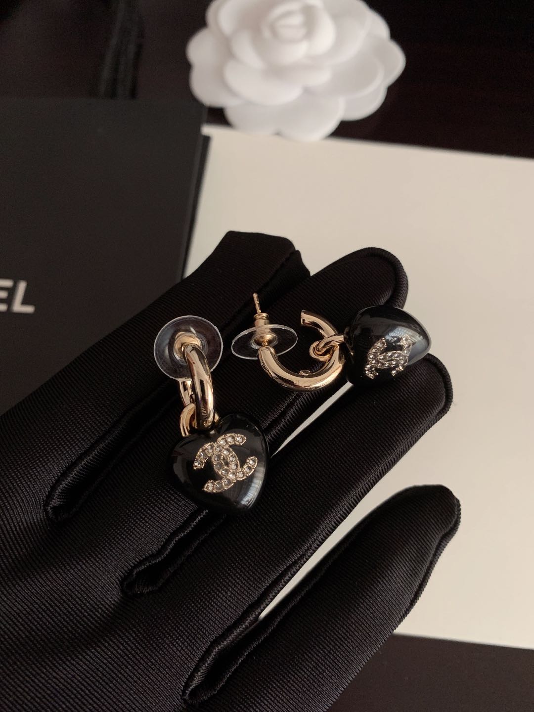 Chanel Heart-Shaped Earrings