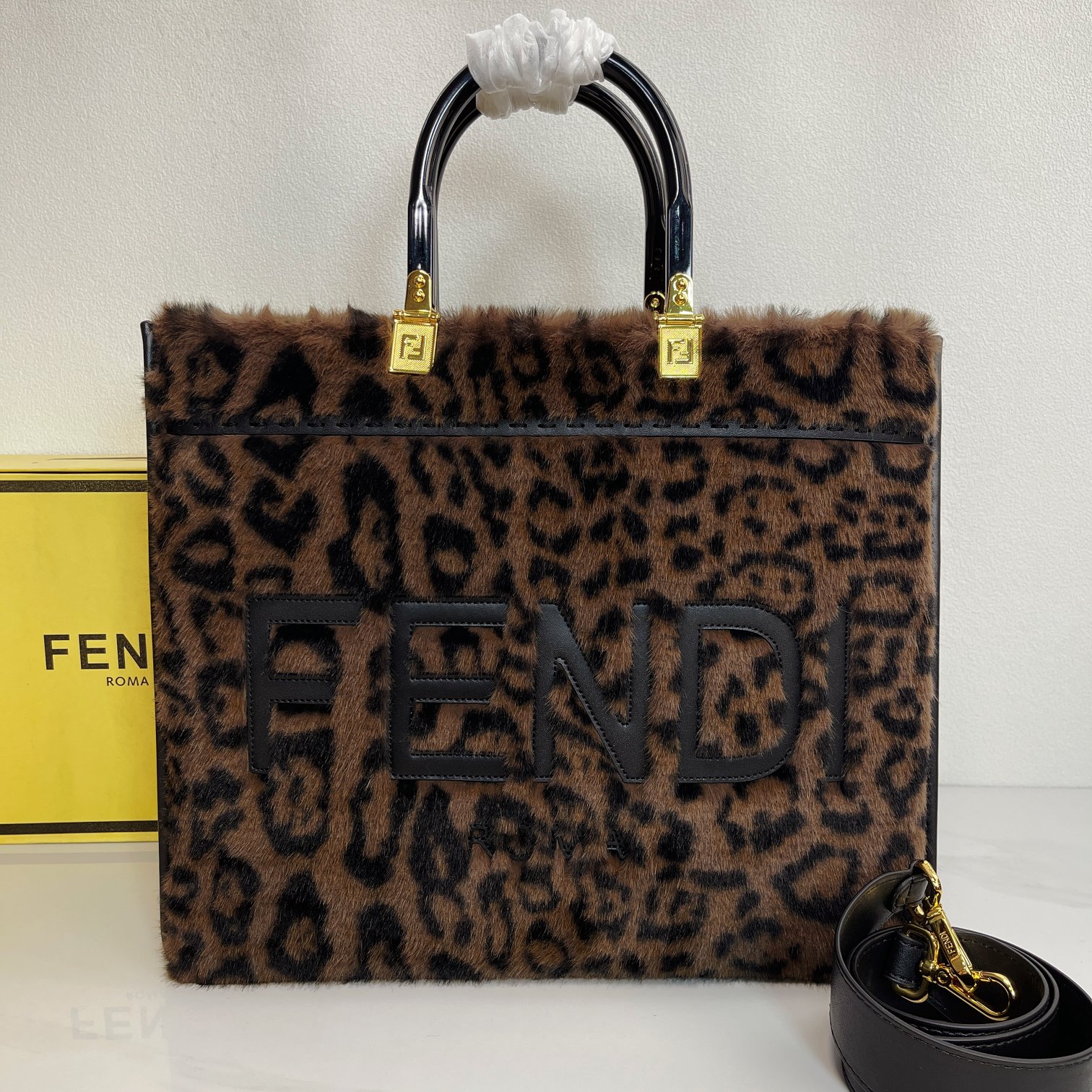Fendi Mink Silk Tote Handbag