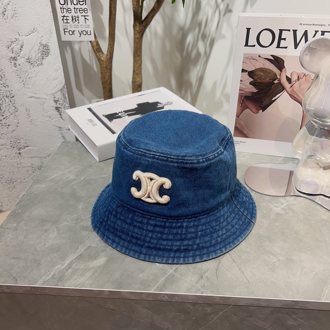 CELINE Denim Fisherman Hat