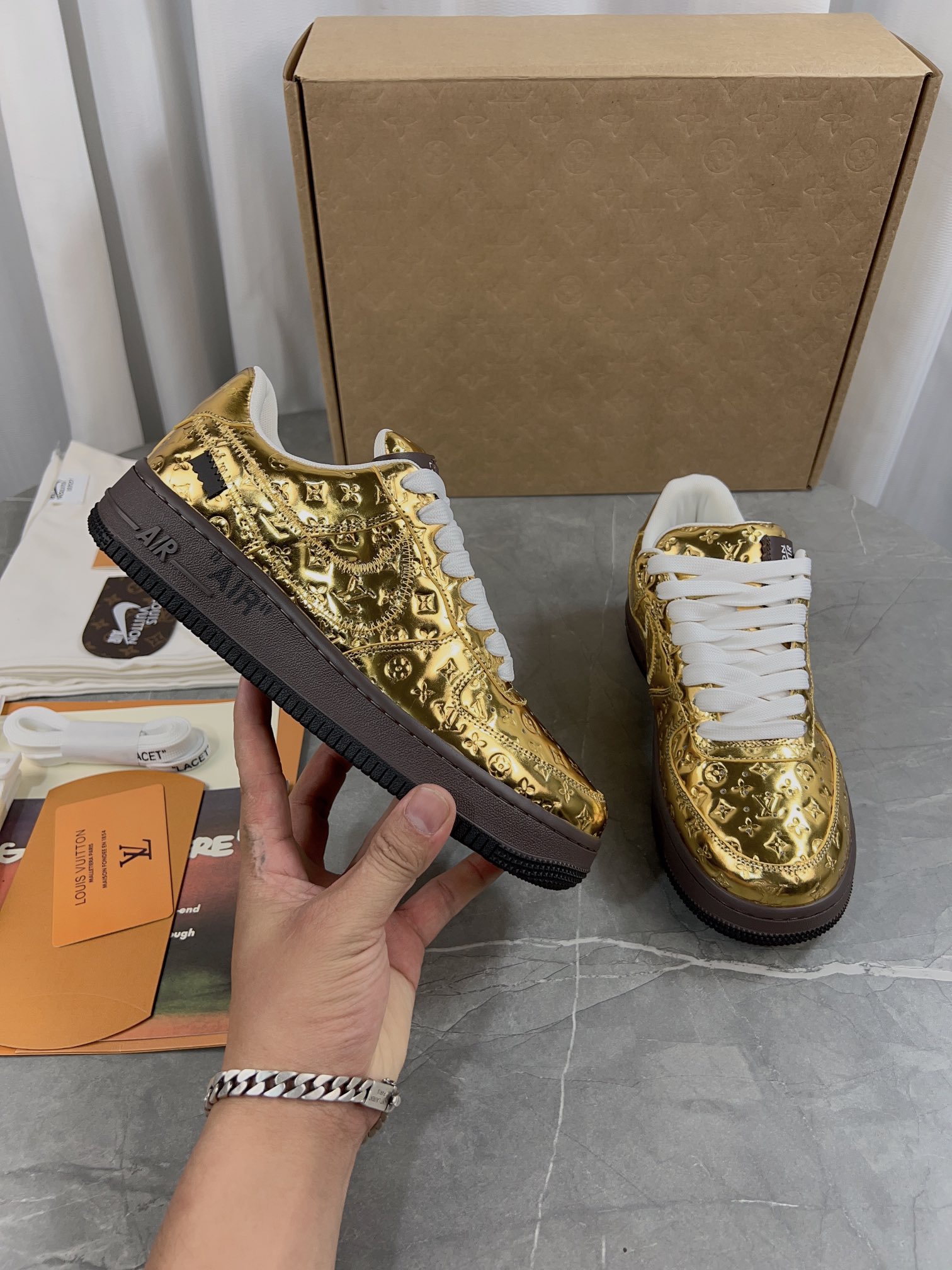 Couples' Premium Edition: LV x Nike Collaborative Air Force Sneakers