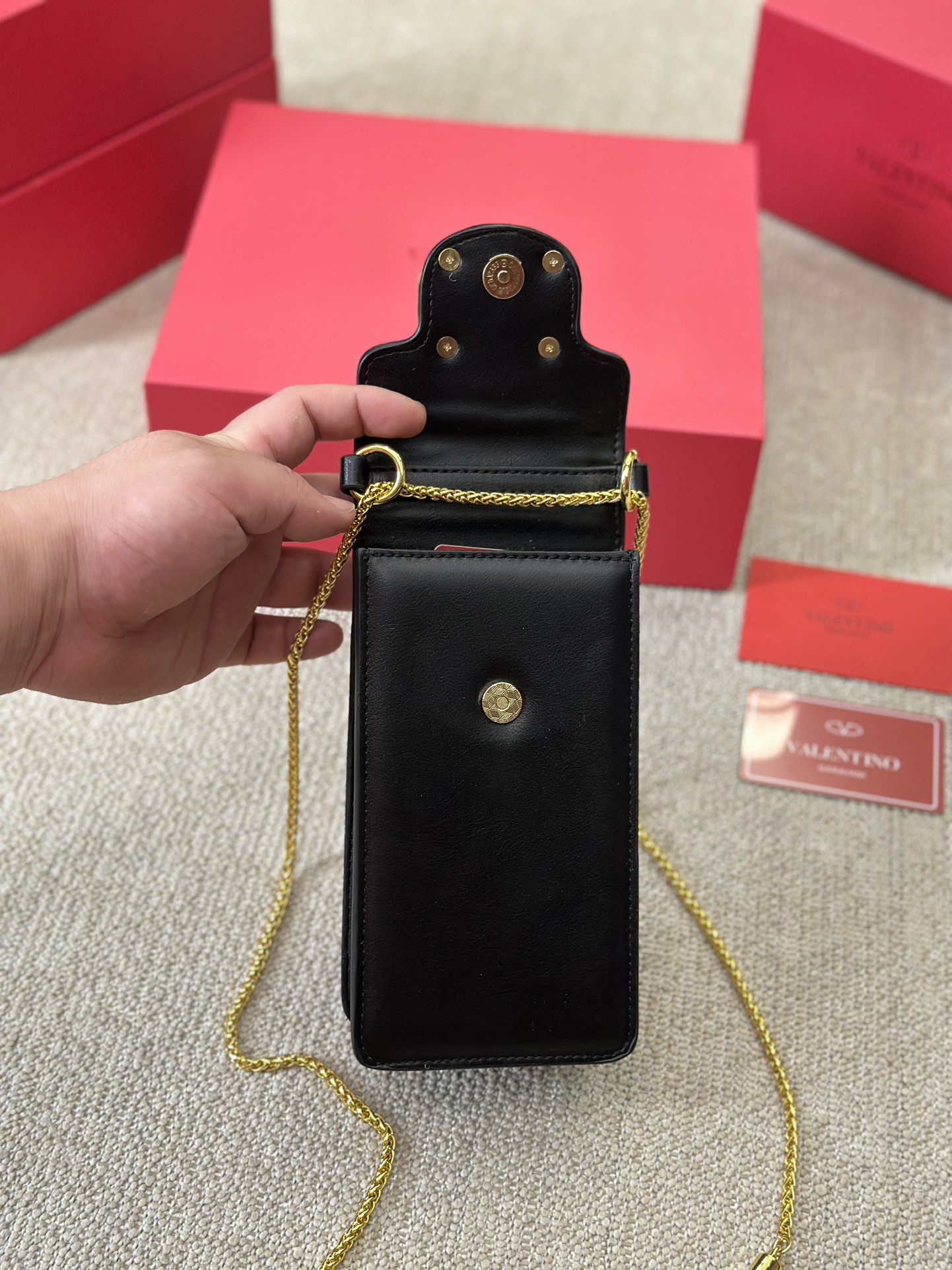 Valentino Calfskin Chain Bag