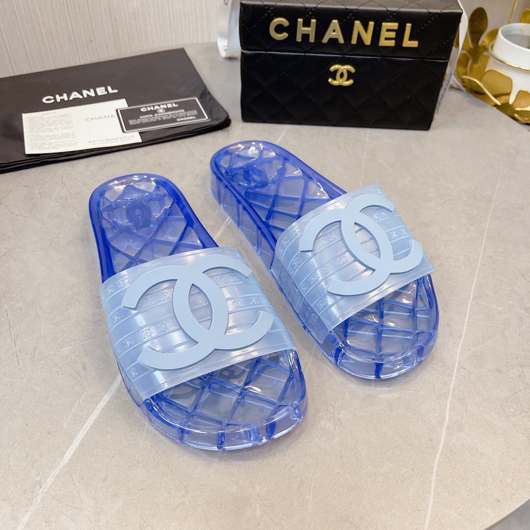 Chanel Crystal Couple Slippers