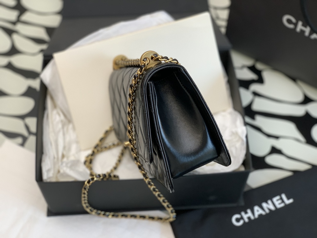 Chanel Calfskin Small Golden Sphere Bag
