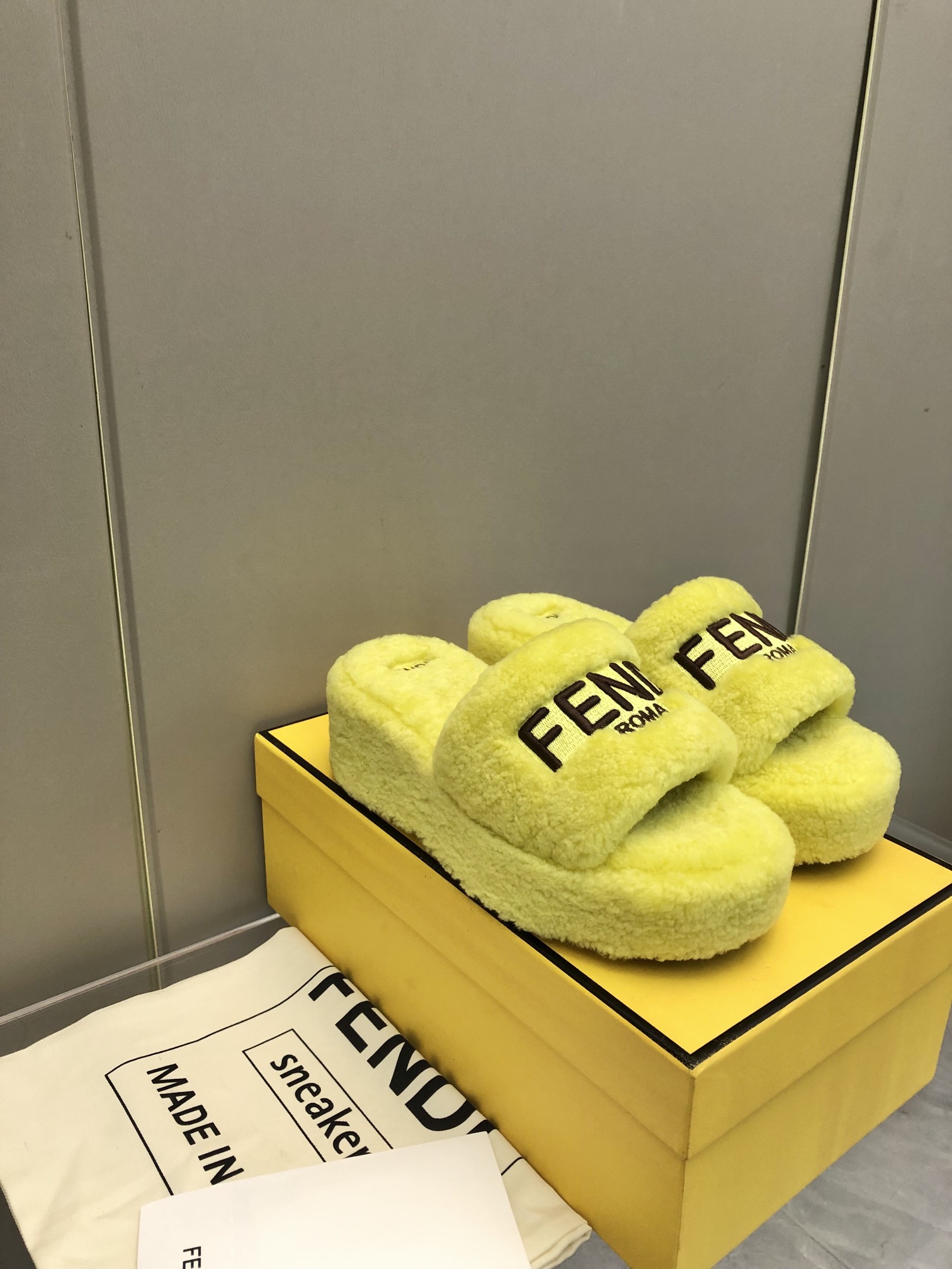 Fendi Furry Slippers