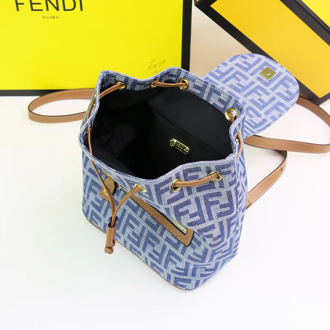 Fendi Denim Flap Backpack