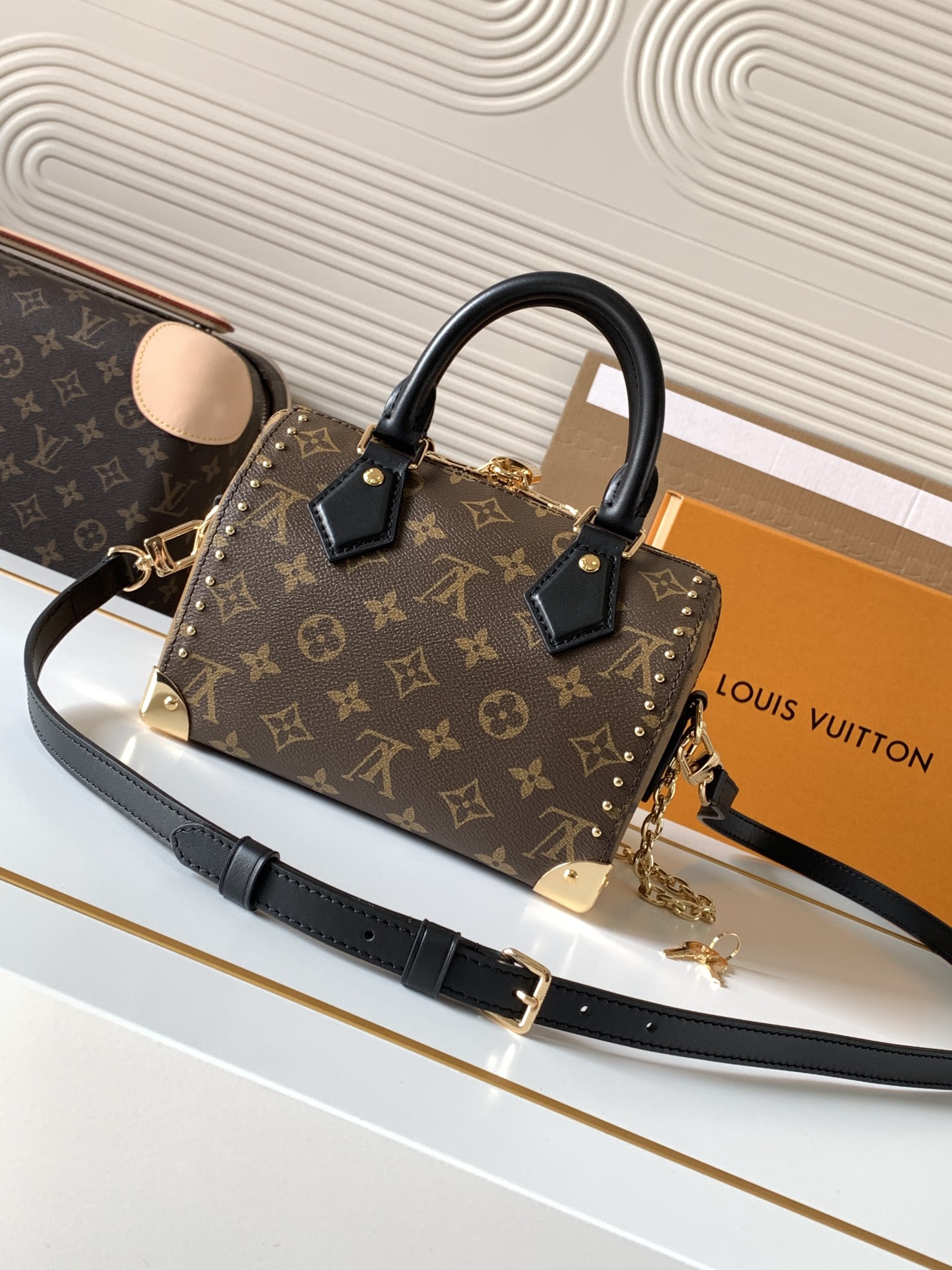 LV Speedy Trunk Leather Handbag
