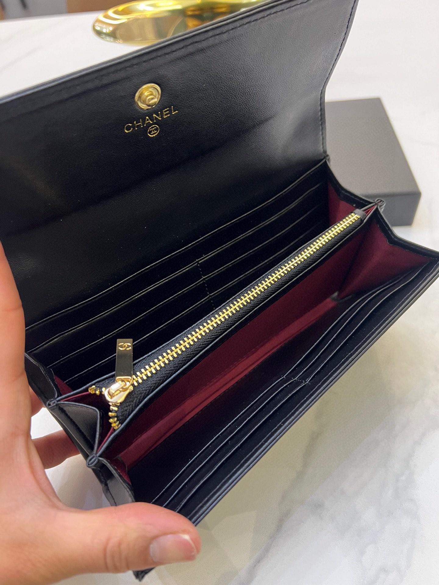 Chanel Elegant Cowhide Clutch Purse