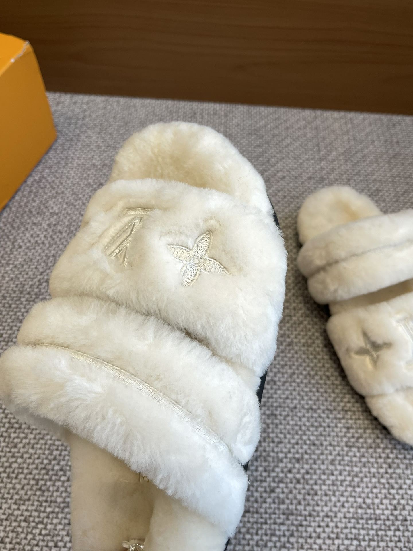 LV Flat Wool Slippers